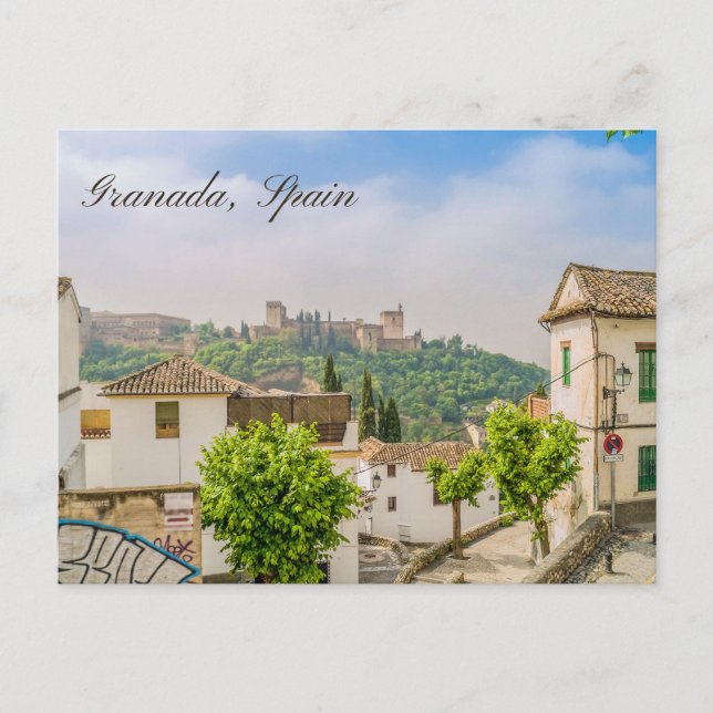 Carte Postale Grenade, Espagne Vue de l'Alhambra historique  (Devant)