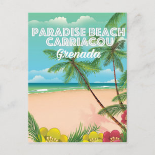 Carte Postale Grenade paradis plage carriacou Travel Poster