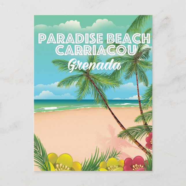 Carte Postale Grenade paradis plage carriacou Travel Poster (Devant)
