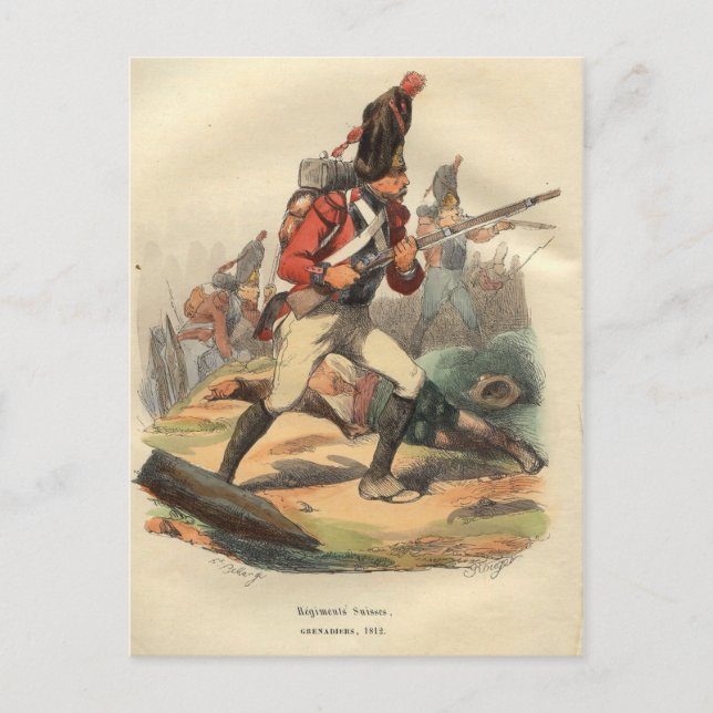 Carte Postale Grenadier suisse (Devant)