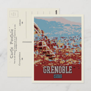 Carte Postale Grenoble panoramique illustration France