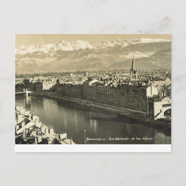 Carte Postale Grenoble, vue generale des alpes (Devant)