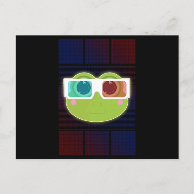 Carte Postale Grenouille 3D (Devant)