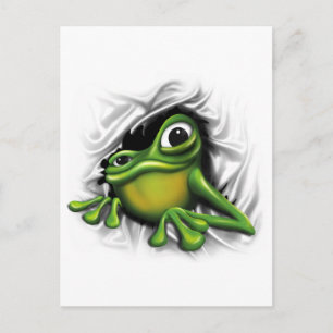Carte Postale Grenouille 3d cool