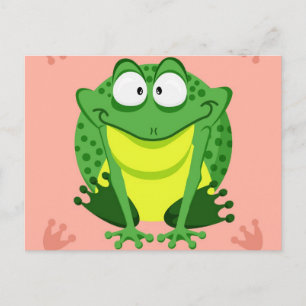 Carte Postale Grenouille à cercle mignon