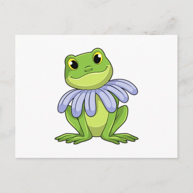 Carte Postale Grenouille à la marguerite (Devant)