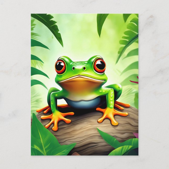 Carte Postale Grenouille animalière (Devant)