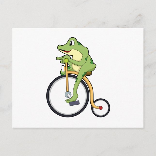 Carte Postale Grenouille au cirque avec vélo.PNG (Devant)