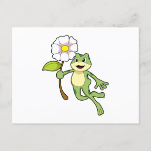 Carte Postale Grenouille avec Flower.PNG