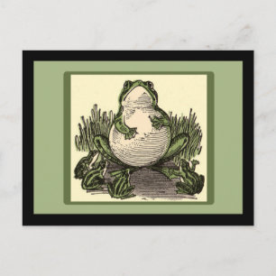 Carte Postale Grenouille avec grenouilles bébés
