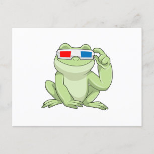 Carte Postale Grenouille avec lunettes
