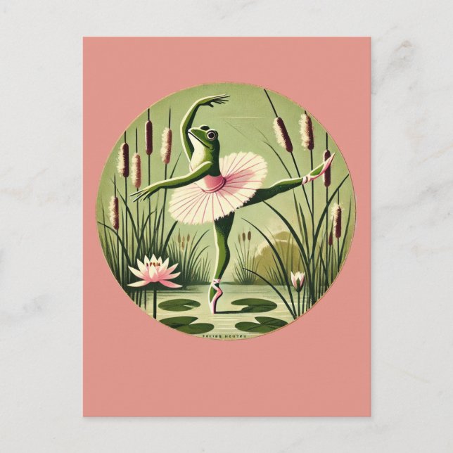 Carte Postale Grenouille Ballerine                               (Devant)