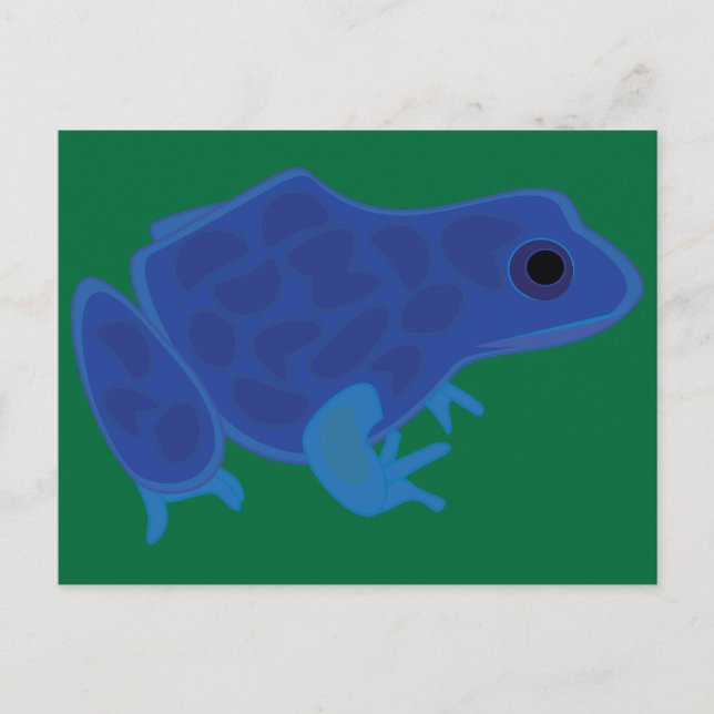 Carte Postale Grenouille bleue venimeuse (Devant)