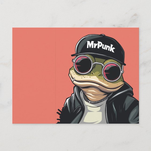 Carte Postale grenouille cool (Devant)