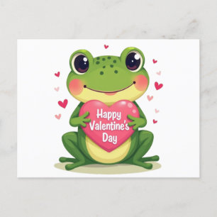 Carte Postale grenouille de la Saint-Valentin