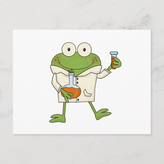 Carte Postale Grenouille de laboratoire (Devant)