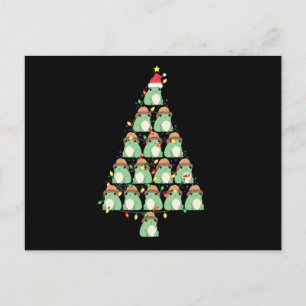 Carte Postale Grenouille de Noël drôle Cadeau d'arbres de Noël A