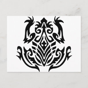 Carte Postale Grenouille de tatouage tribal
