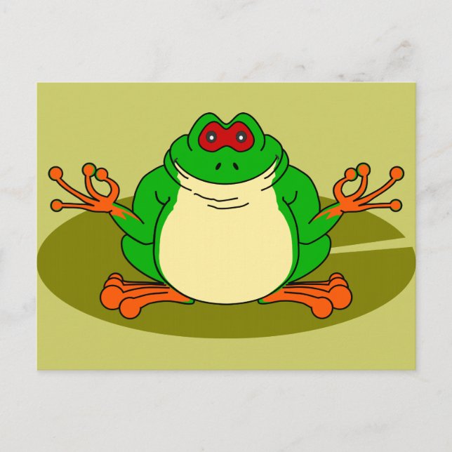 Carte Postale Grenouille de Yoga (Devant)