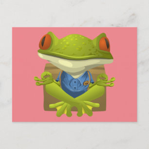 Carte Postale Grenouille de Yoga