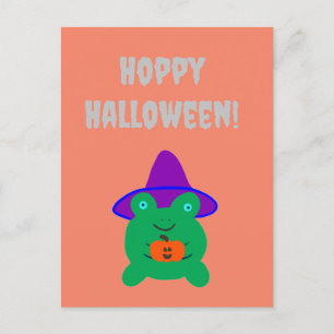 Carte Postale Grenouille d'Halloween Hoppy