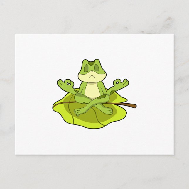 Carte Postale Grenouille en méditation (Devant)