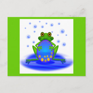Carte Postale Grenouille et oeuf