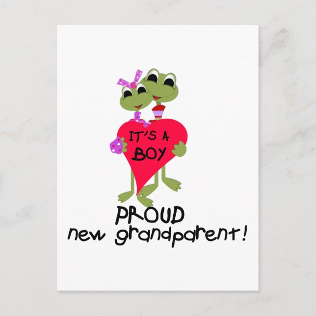 Carte Postale Grenouille grand-parent de tee-shirts et cadeaux d (Devant)