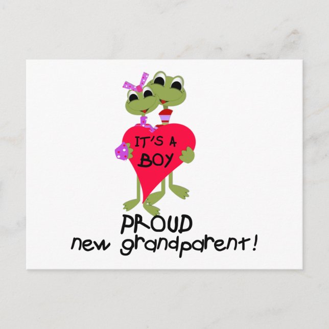 Carte Postale Grenouille grand-parent de tee-shirts et cadeaux d (Devant)