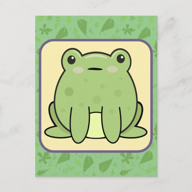 Carte Postale Grenouille Kawaii (Devant)