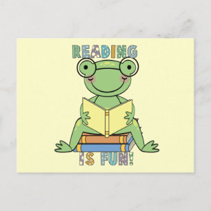 Carte Postale Grenouille - La lecture est amusante Tshirts et ca