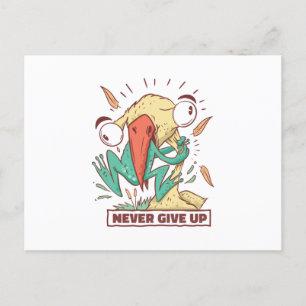 Carte Postale Grenouille mangeuse d'oiseaux N'abandonnez jamais