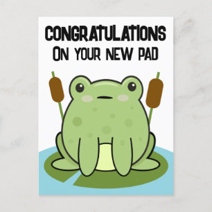 Carte Postale Grenouille Nouveau Home Pad Félicitations
