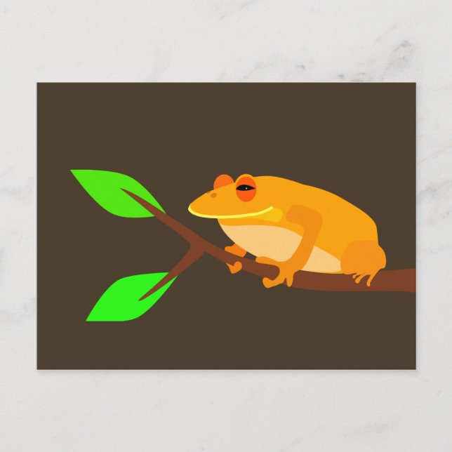 Carte postale Grenouille orange (Devant)