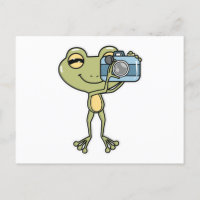 Grenouille photographe avec appareil photo