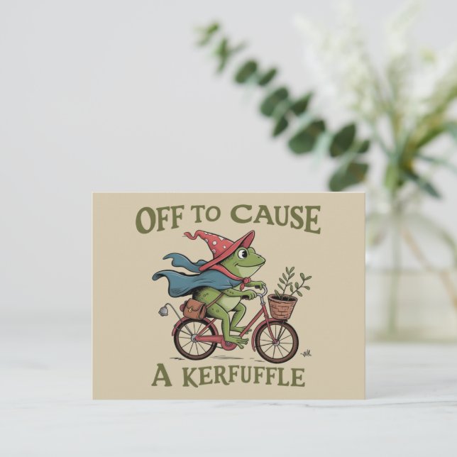 Carte Postale Grenouille pour causer une pagaille Sarcasme Drôle (Debout devant)