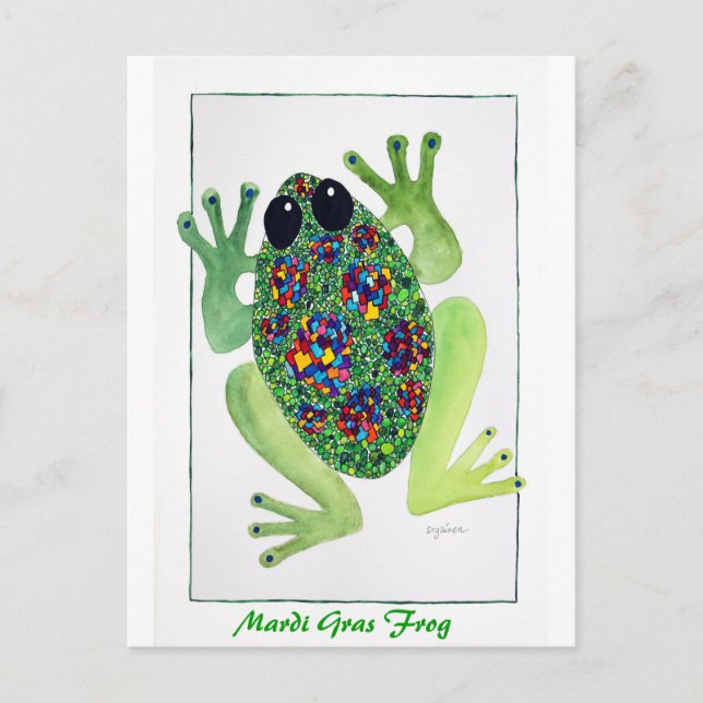 Carte Postale Grenouille rock (Devant)