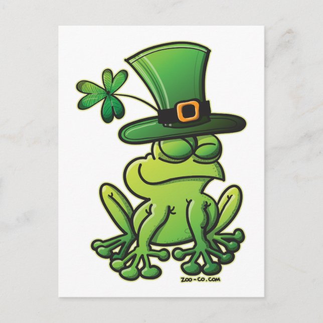 Carte Postale Grenouille Saint Patrick (Devant)