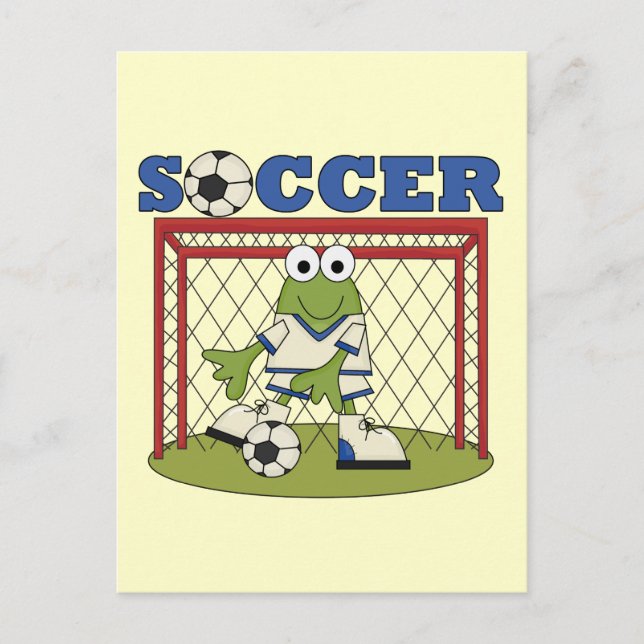 Carte Postale Grenouille soccer gardien de but T-shirts et cadea (Devant)