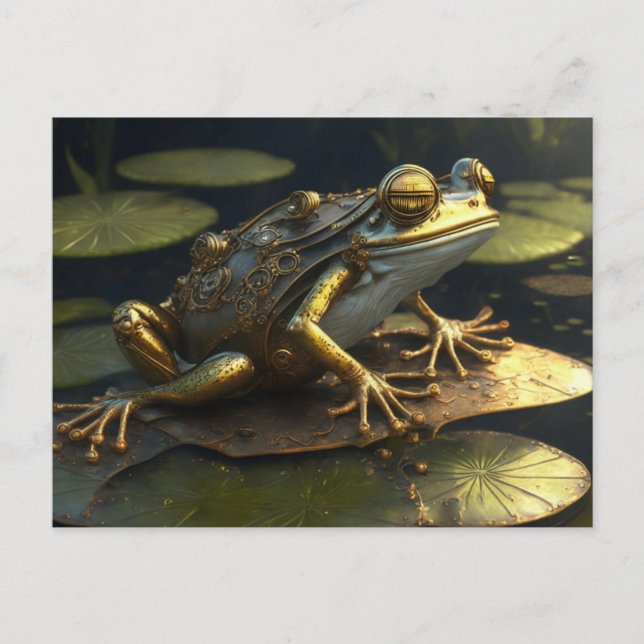 Carte Postale Grenouille Steampunk | Art gothique (Devant)
