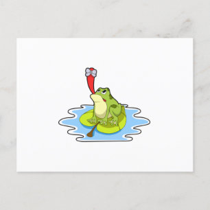Carte Postale Grenouille sur la feuille avec insecte