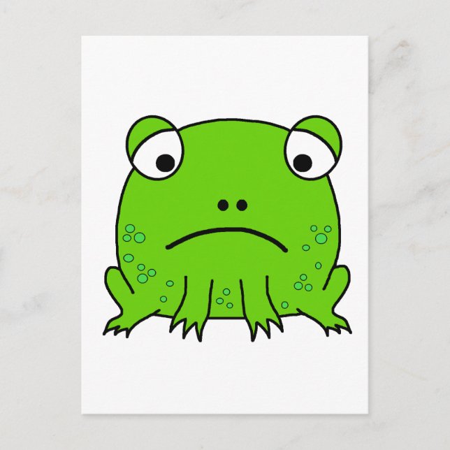 Carte Postale Grenouille triste (Devant)