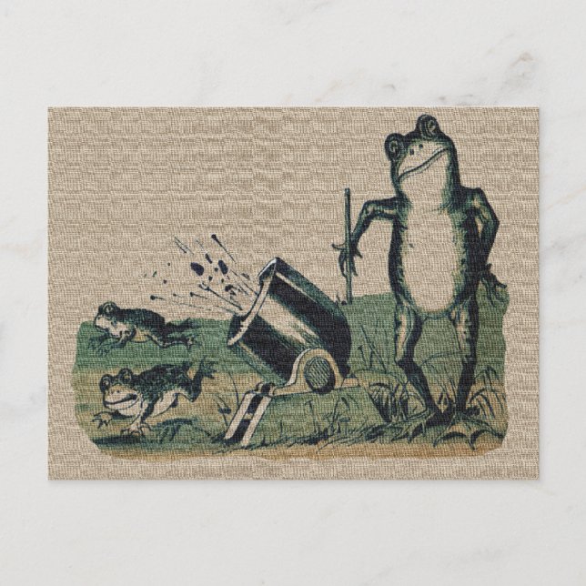 Carte Postale Grenouille vintage (Devant)