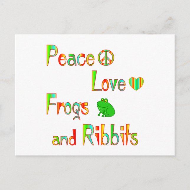 Carte Postale Grenouilles et Ribbits (Devant)
