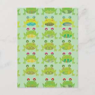 Carte Postale grenouilles funky froggy