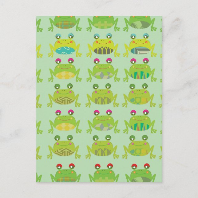 Carte Postale grenouilles funky froggy (Devant)