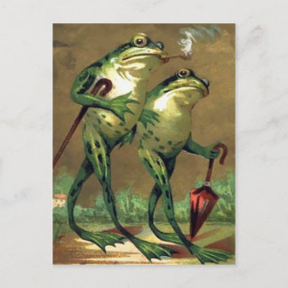 Carte postale Grenouilles vintages