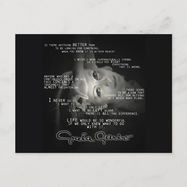 Carte postale Greta Garbo (Devant)