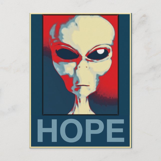 Carte Postale Grey Alien Hope (Devant)