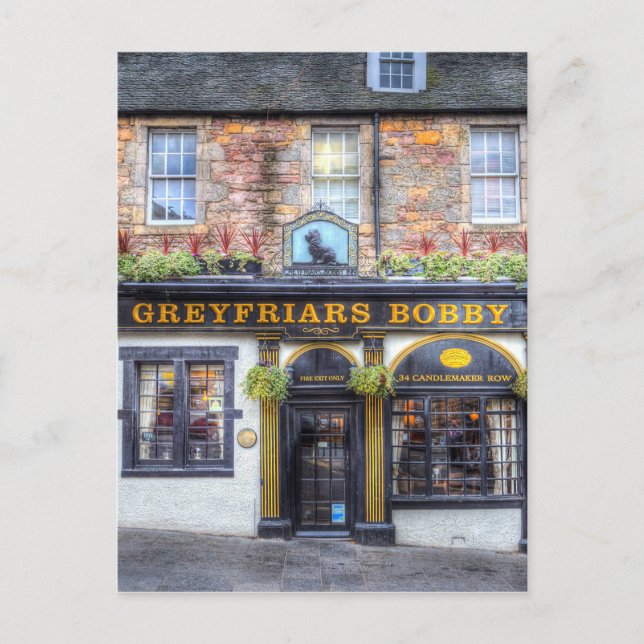 Carte Postale Greyfriars Bobby Pub Édimbourg (Devant)